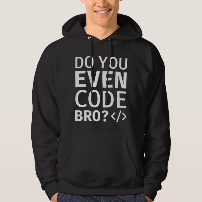 Kodbro till och med hoodie (Framsida)