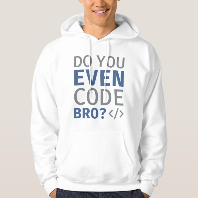 Kodbro till och med hoodie (Framsida)