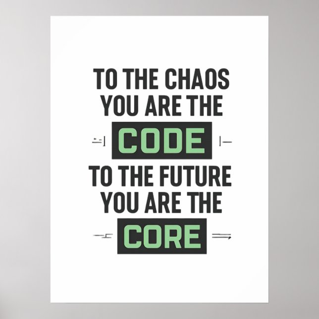 Kodcitat för inspiration - kod och kärna poster (Framsidan)