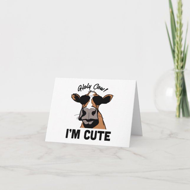 Kodcitat: Heliga Cow, jag är Cute PERSONLIG Kort (Framsida)