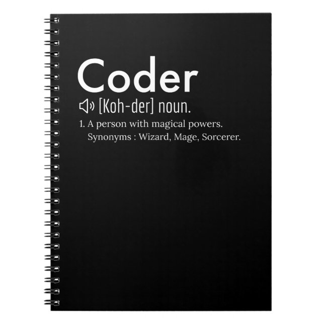 Koddefinition - programmeringsspråk älskare anteckningsbok (Framsidan)