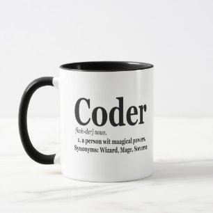 Koddefinitionsfunktionell cute Computer Nerd Gift Mugg