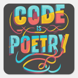 Koden är poesi: Öka din programmeringspass Fyrkantigt Klistermärke