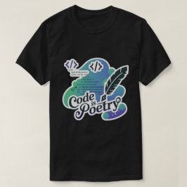Koden är poetry-fungerande programmerare t shirt