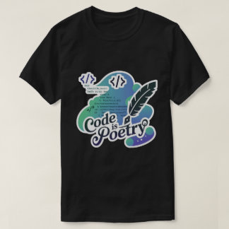 Koden är poetry-fungerande programmerare t shirt
