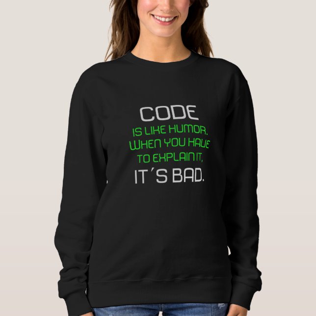 Koden är som Humor bäst för programmerare I T Shirt (Framsida)