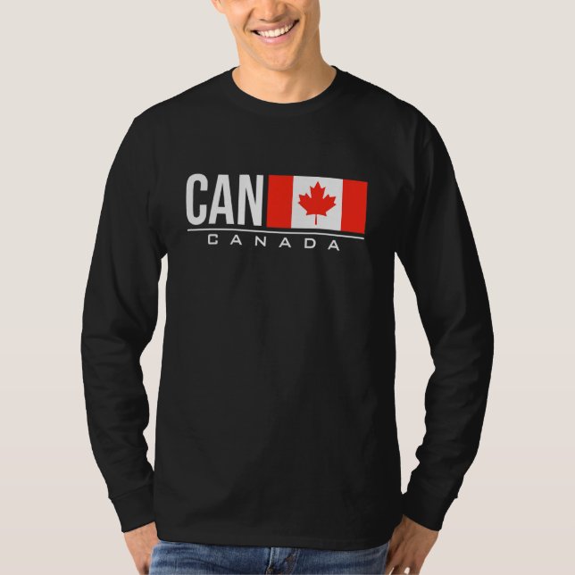 Koden Canada Flagga Internationell Land kan använd T Shirt (Framsida)