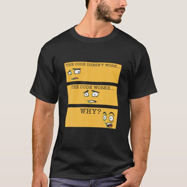 Koden fungerar inte med hjälp av felfri programmer t shirt (Framsida)