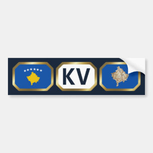 Kodexen Bumper Sticker för Kosovo Flagga Bildekal