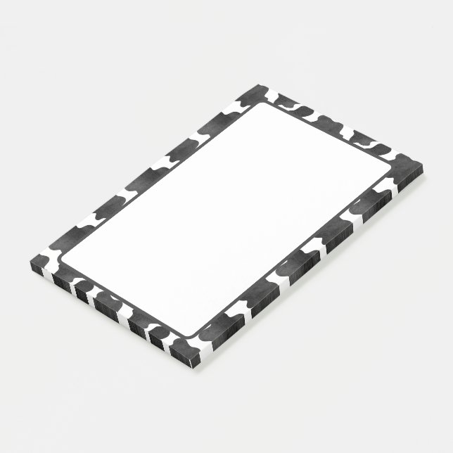 Kodfläckar, svart och vit utskrift av Mönster Post-it Block (Vinklad)