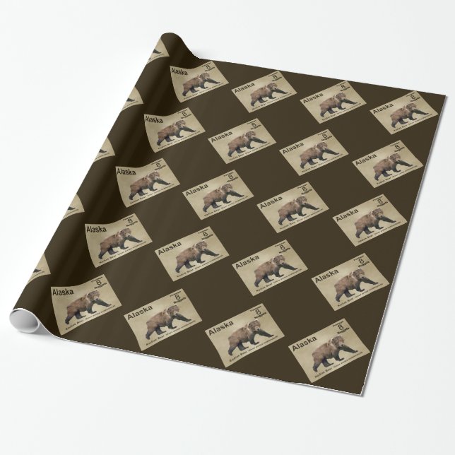 Kodiabjörn Presentpapper (Utrullad)