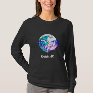 Kodiak Ak Japansk färg Geometric Orca Killer Wha T Shirt