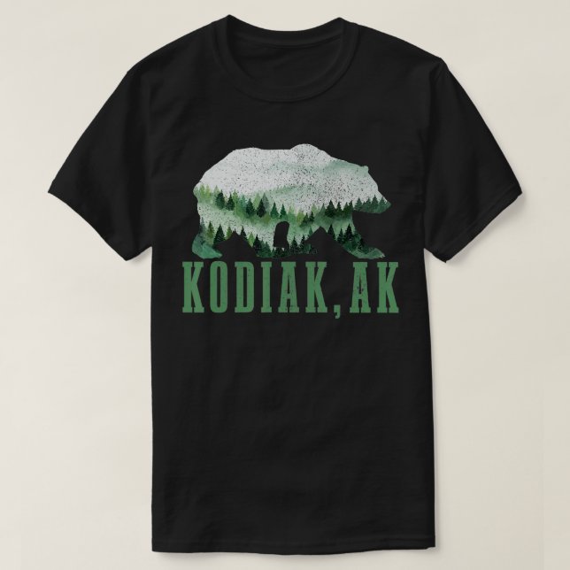 Kodiak Alaska Grizzly Bear Nature Hiking Camping H T Shirt (Design framsida)