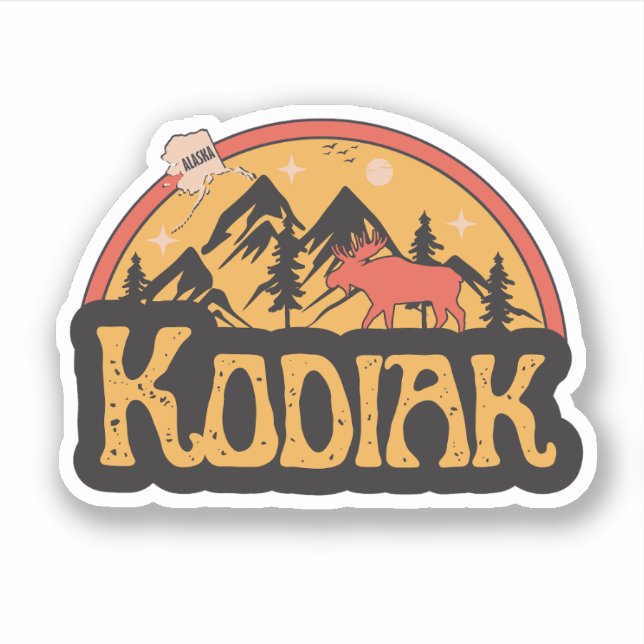 Kodiak, Alaska Klistermärke Klistermärken (Framsida)