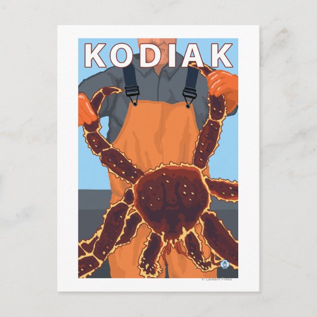Kodiak, AlaskaAlaska Kung Crab Vykort (Framsida)