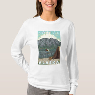 Kodiak AlaskaBush plant fiske Tee Shirt