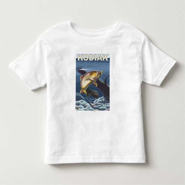 Kodiak AlaskaCutthroat forelltvärsnitt T-shirt (Framsida)