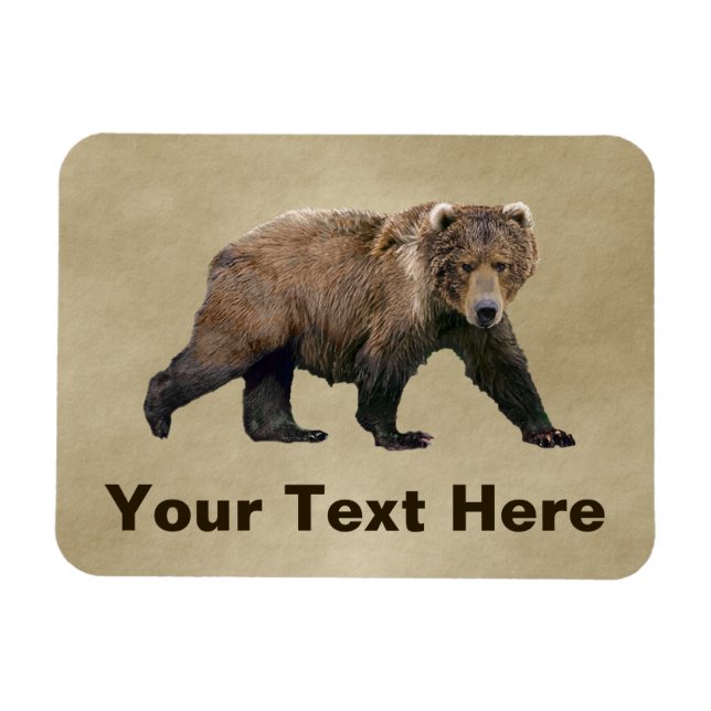 Kodiak Bear Magnet (Horisontell)