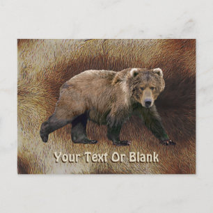 Kodiak Bear On Västindiou (renare) Päls Vykort