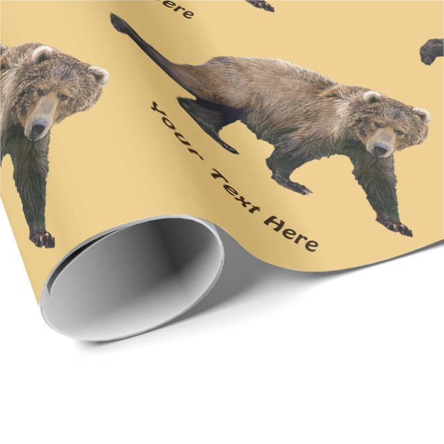 Kodiak Bear Presentpapper (Rullad Hörn)