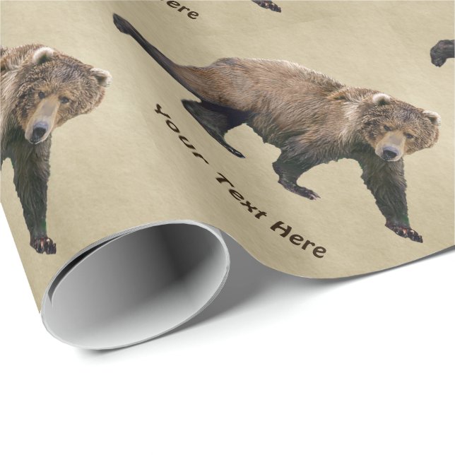 Kodiak Bear Presentpapper (Rullad Hörn)