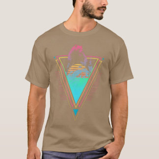 Kodiak Bear Vaporwave Synthwave 90-tal 80-tal Soln T Shirt