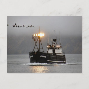 Kodiak, Crab Boat in Dutch Harbor, Alaska Vykort