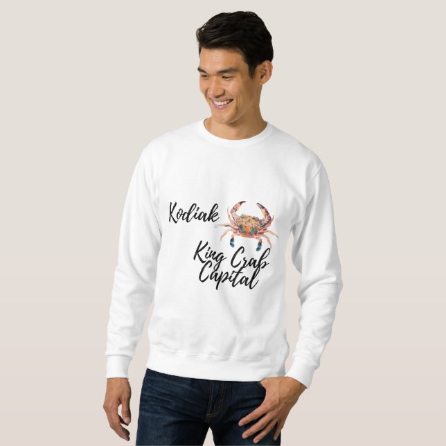 Kodiak Crab Capital Lång Ärmad Tröja (Hel framsida)