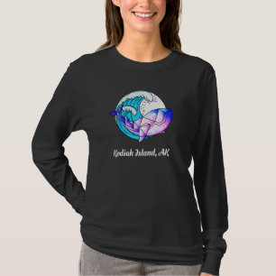 Kodiak Island Ak Japansk Paint Geometric Orca Kil T Shirt