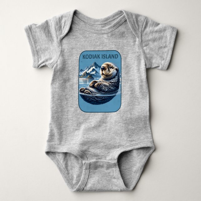 Kodiak Island Sea Otter Alaska T Shirt (Framsida)