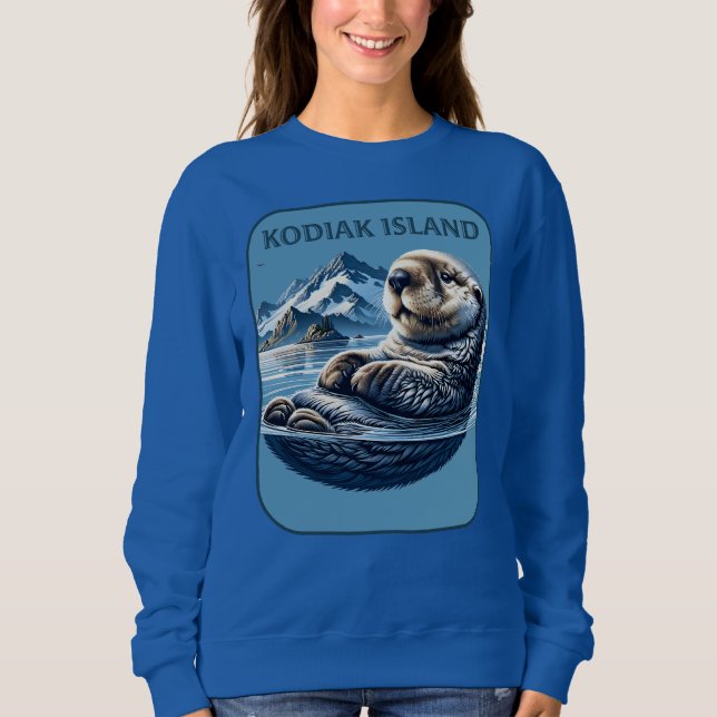 Kodiak Island Sea Otter Alaska T Shirt (Framsida)