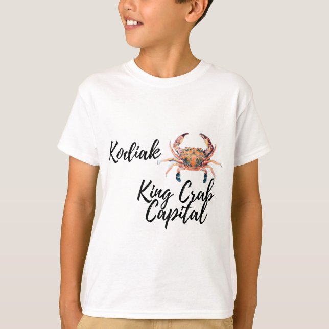 Kodiak krabbhuvudstad t shirt (Framsida)