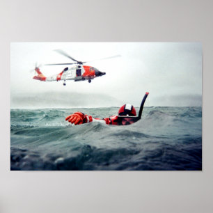 Kodiakräddingsimmare - kustbevakning poster