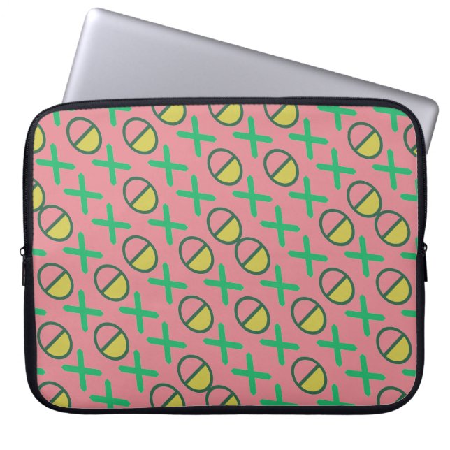 KODIFIERA mic-gult flickaktigt Laptop Sleeve (Framsidan)