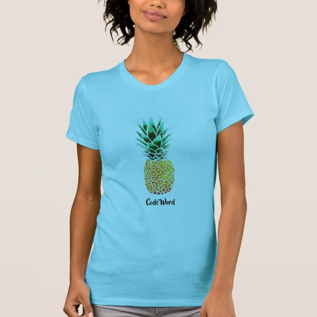 Kodifiera ord "ananas" - 80 dag tvångstanke t shirt (Framsida)