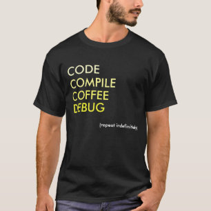 Kodifiera sammanställer kaffe testar T-tröja för T Shirt