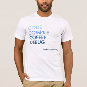Kodifiera sammanställer kaffe testar T-tröja för Tee