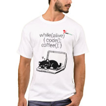 Kodkaffe Upprepa Katt T-Shirt