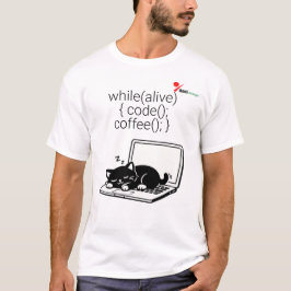 Kodkaffe Upprepa Katt T-Shirt