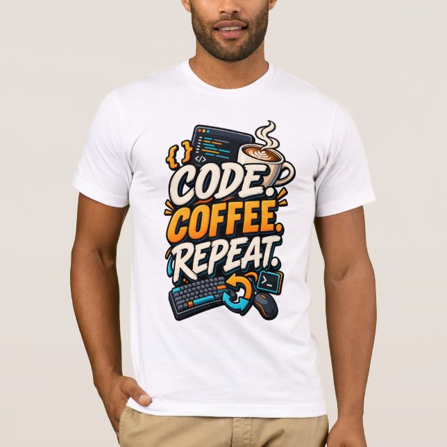 Kodkaffe Upprepa T Shirt (Framsida)