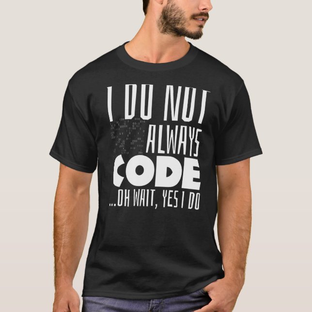 Kodkod för programvarubetalare Joke Pun Compu T Shirt (Framsida)