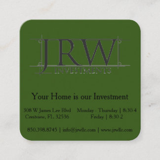 Kodkort för fyrkantsfel fyrkantigt visitkort