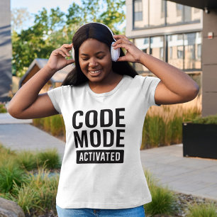 Kodläge Aktiverad kodprogrammering T Shirt