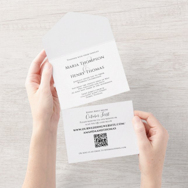 Kodmall för enkel, minimalistisk, svart text QR (Avrivbar del)