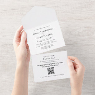 Kodmall för enkel, minimalistisk, svart text QR
