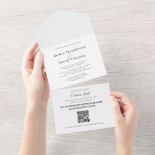 Kodmall för enkel, minimalistisk, svart text QR