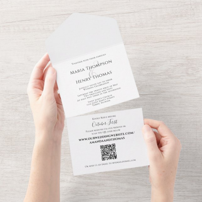 Kodmall för enkel, minimalistisk, svart text QR (Avrivbar del)