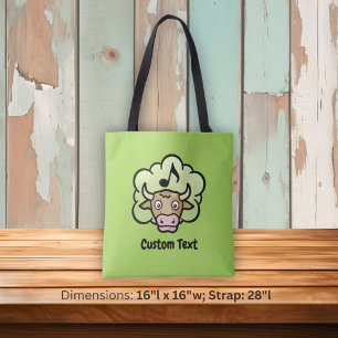 Kodmetanets Tecknad Tote Bag Tygkasse