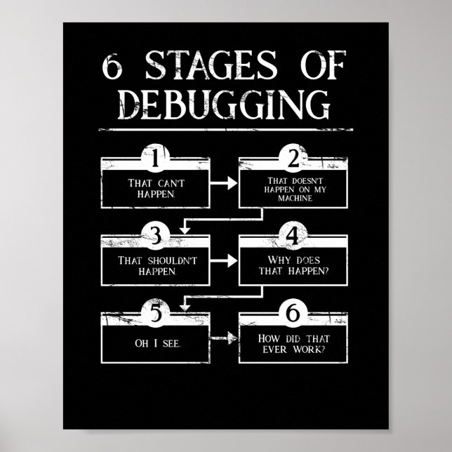 Kodning 6 steg för felsökning av datorprogrammerin poster (Framsidan)