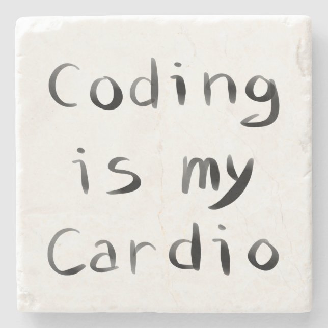 Kodning är mitt konditionspass Roligt programmerar Stenunderlägg (Framsidan)